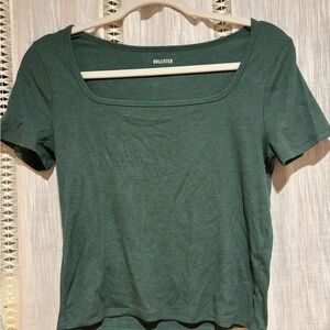 Hollister Green Fitted Short Sleeve T-Shirt